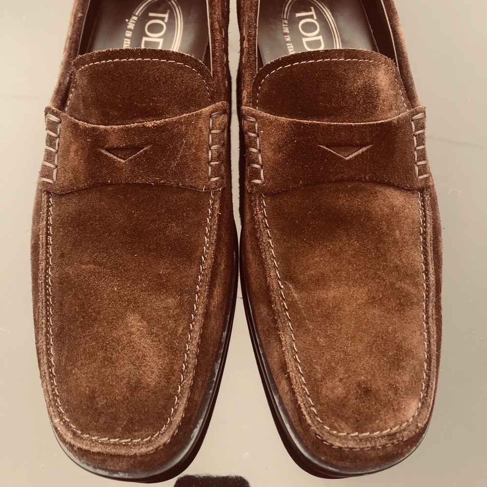 Tod’s Brown Suede Loafers